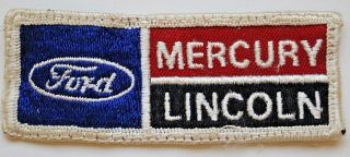 Vtg Ford Mercury Lincoln Patch Automobile Car Advertisement