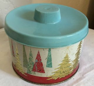 1958 Vintage Candy Tin Mrs.  Leland’s Old Fashioned Golden Butter Bits Christmas