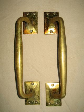 Vintage Brass Pull Door Handles Pub Handles 10 " Length
