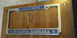 Vintage License Tag Frame : Alumni Uc Santa Barbara,  Metal