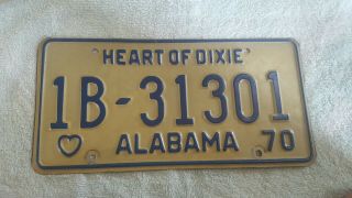 Alabama Tag License Plate Vintage Collectable Man Cave 1970 Old