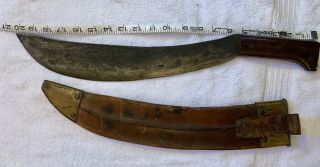 Collins Legitimus Vintage Curved Blade Machete With Scabbard