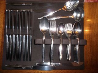 63 Pc.  Set Service For 12,  Kenwood Stainless Steel Flatware,  " Forever Rose59