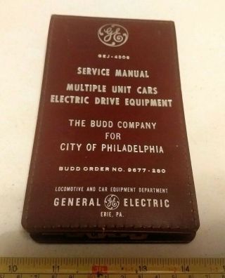 Vintage General Electric Locomotive And Car Equipment Erie Pa Budd Company Train