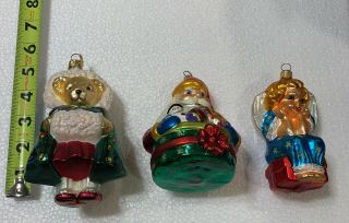 Christopher Radko Set Of Three Vintage Ornaments