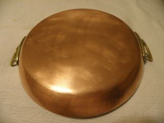 Vintage Copper 9 1/2 Inch Au Gratin Pan,  Marked & Made In France
