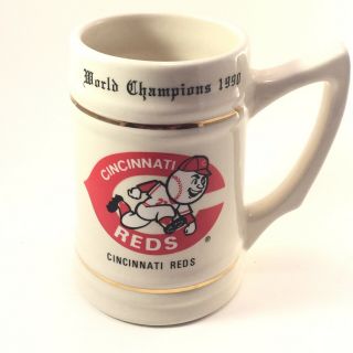 1990 Cincinnati Reds Stein - World Series Champions / Oakland A 