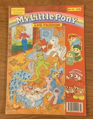 Vintage My Little Pony And Friends G1 Uk Comic Book 1992 Glo Worms No.  32