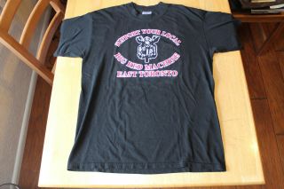 Hells Angels Vintage T - Shirt.  " Support Your Local Big Red Machine " East Toronto
