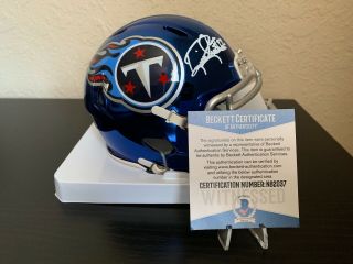 Derrick Henry Tennessee Titans Signed Chrome Mini Helmet With Beckett
