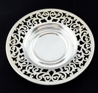 George Henckel & Co.  York Sterling Silver Pierced Footed Candy Nut Dish Bowl