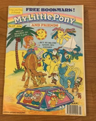 Vintage My Little Pony And Friends G1 Uk Comic Book 1991 Glo Worms No.  27 Megan