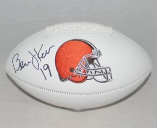 Bernie Kosar Autographed Signed Cleveland Browns White Logo Football Jsa