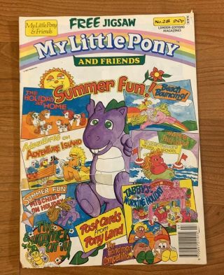 Vintage My Little Pony And Friends G1 Uk Comic Book 1991 Glo No.  28 Summer Fun
