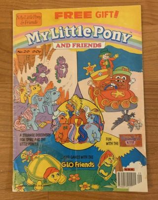 Vintage My Little Pony And Friends G1 Uk Comic Book 1991 Glo Worms No.  29 Spike
