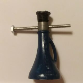Vintage Blue Simplex Screw Jack 3 " Tall Holds Up To 500 Lbs.  T K & Co.
