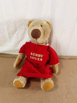 Vintage 1983 Avon Kerby Loves Plush Bear Nightshirt 14 " See Pictures