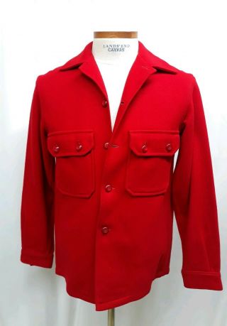 Boy Scouts Of America Official Jacket Red Wool 40 Small Vintage Shirt Bsa Wow