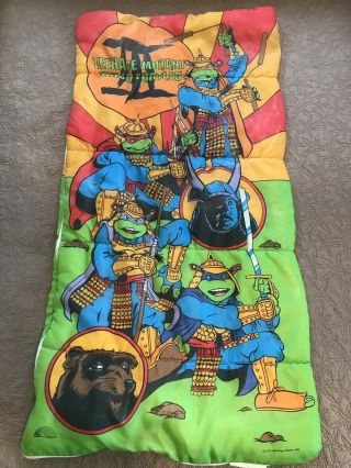 Vtg 1993 Samurai Teenage Mutant Ninja Turtles Tmnt Sleeping Bag Blanket Mirage