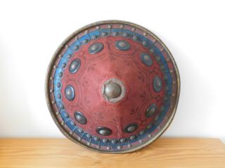 Antique Chinese Tibetan Mongolian Warrior Shield