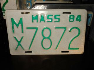 Massachusetts 1984 Vintage Motorcycle License Plate,  Never Issued