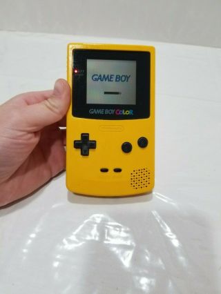 Nintendo Game Boy Color Handheld Console System Yellow Cgb - 001 Vintage Gaming