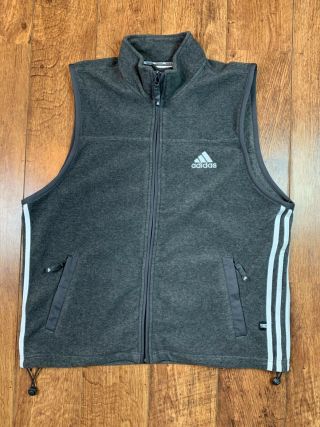 Vintage Adidas Gilet Body Warmer Vest Fleece Sleeveless Jacket Xl Extra L Men 