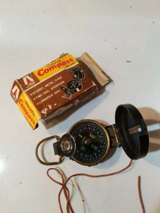 Old Vintage Lensatic Compass No.  682
