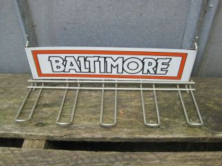 Vintage Baltimore Tools Hardware Store Display Rack Metal Sign B0466