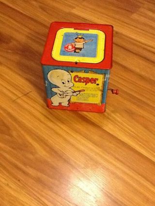 Vintage Collectible Mattel Casper The Friendly Ghost Music Box 1961 Cartoon