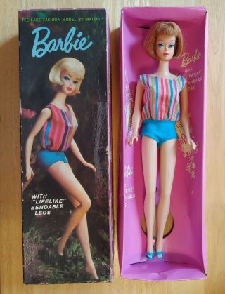 Barbie Vintage American Girl Redhead Titan Box Indented Markings Mib
