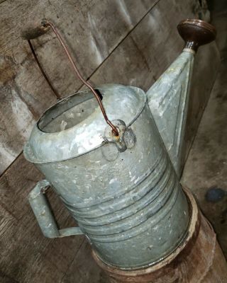 Vintage Water Watering Sprinkle Can Garden Antique Décor Galvanized.  About 10 qt 3