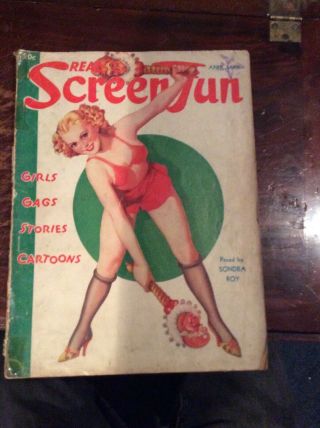Real Screen Fun.  April - May 1937.  Posed By Sondra Roy.