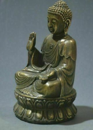 China Copper Pure Bronze Hand - Made Buddhism Statue K2