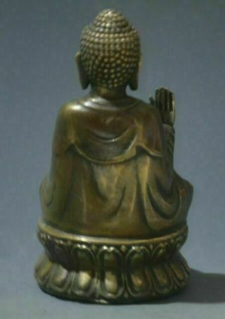 China Copper Pure Bronze hand - made Buddhism statue K2 3