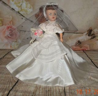 Vintage Handmade Wedding Dress Bridal Gown Fits Little Miss Revlon Jill Jan