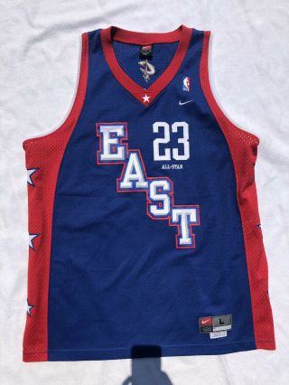 Vintage Nike Nba 2004 All Star East Lebron James 23 Cleveland Cavs Jersey Size L