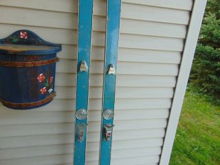 vintage/antique skis 65 long chalet decor 4931 3