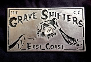 Vintage Car Club Plaque Plate " The Grave Shifters Cc " East Coast D10