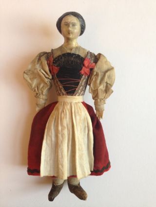 Good Antique Georgian / Early Victorian Biedermere French Papier Mache Doll