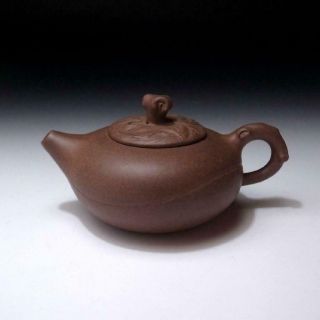 Tg13: Vintage Chinese Unglazed Yixing Clay Pottery Tea Pot