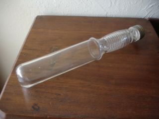 Antique Vintage Htf Glass Candy Container Police Billy Club Night Stick Vgc