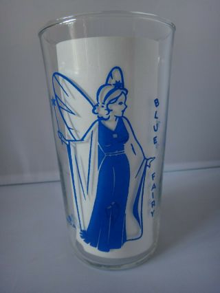Vintage Walt Disney Productions Blue Fairy Pinocchio Character Glass 1940s