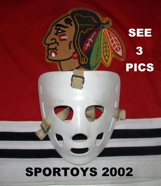 Vintage Sr Goalie Mask With Sraps (cooper? - Mylec?)