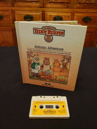 Vintage Teddy Ruxpin - Autumn Adventure - Book And Cassette Tape - Great