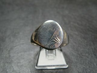 Vintage Sterling Silver Signet Ring C.  1970