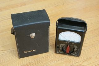 Vintage Triplett Model 630 Multimeter With Matching Leather Case