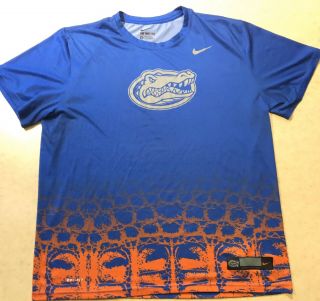 Nike Florida Gators Mens Xl Blue/orange Short Sleeve Shirt
