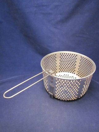 Sunbeam Deep Fryer Cooker Aluminum Basket With Handle Part Only Vintage