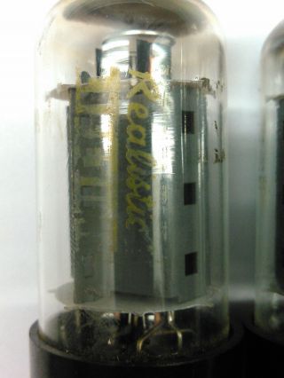 Vintage Matched Pair (2) Sylvania 7591 Vacuum Tubes (Realistic/RCA) Made In USA 2